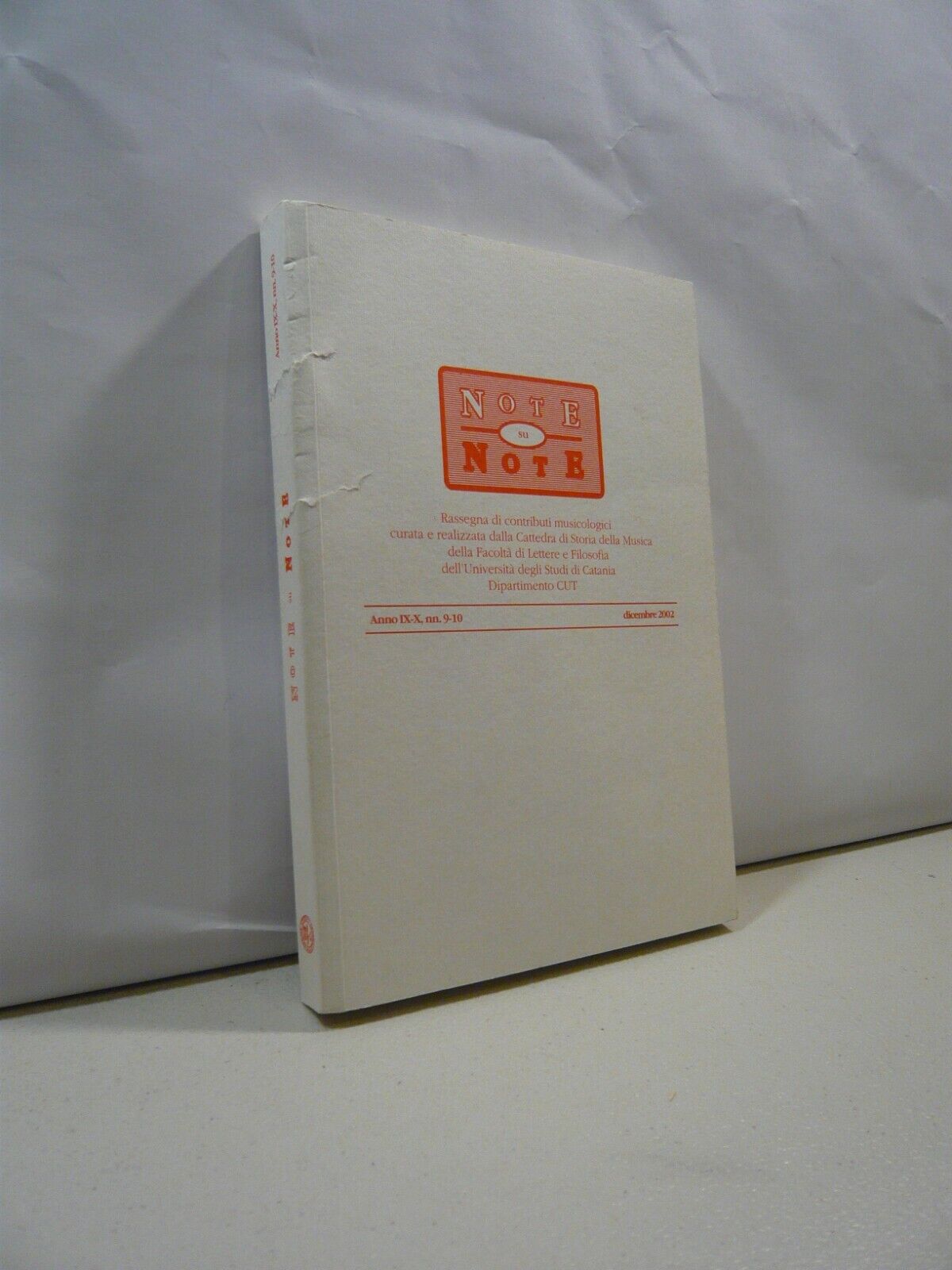 NOTE SU NOTE Rassegna di contributi musicologici,2002[musica