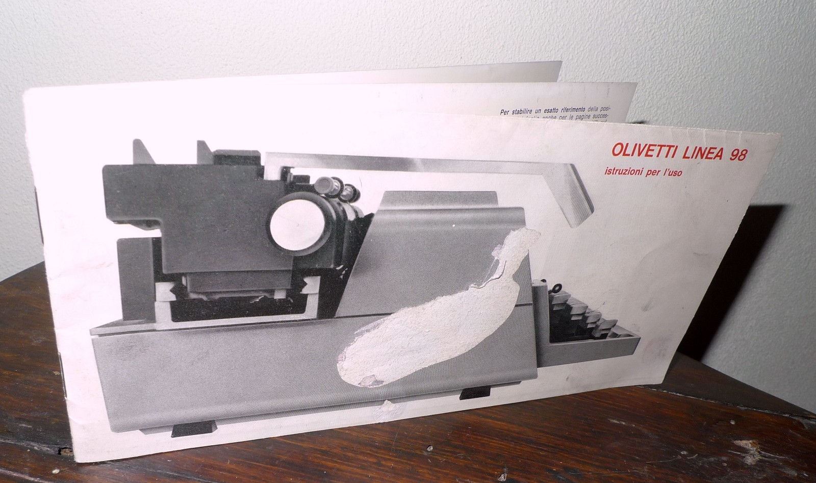 OLIVETTI LINEA 98.ISTRUZIONI PER L'USO,1973[MANUALE ORIGINALE