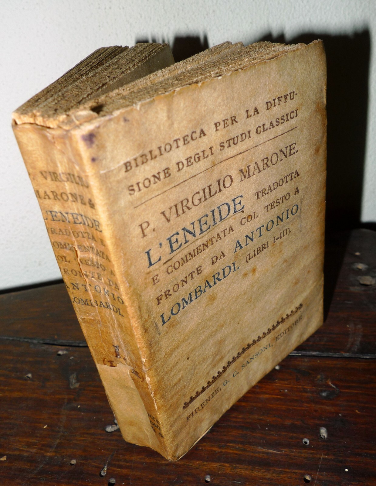 P.VIRGILIO MARONE,L'ENEIDE I-III,Sansoni[traduzione e commento ANTONIO LOMBARDI