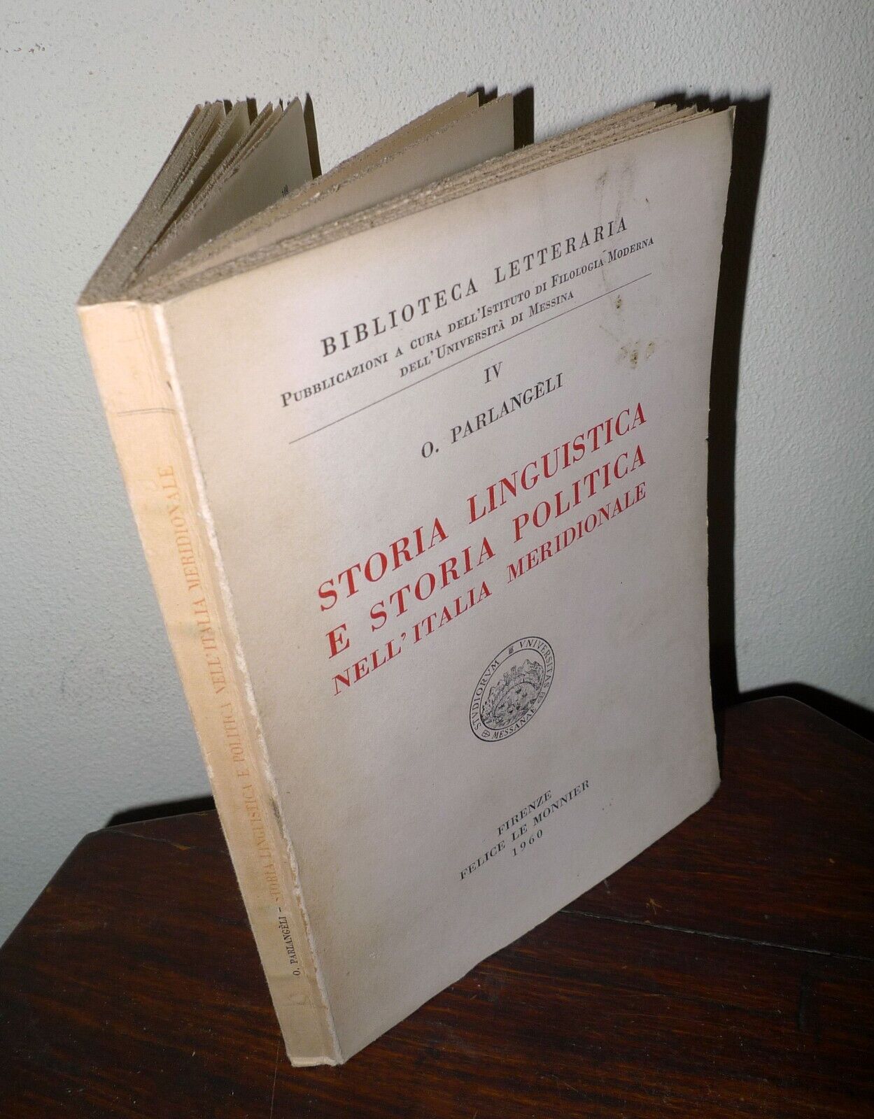 Parlangeli,STORIA LINGUISTICA E POLITICA NELL'ITALIA MERIDIONALE,1960[filologia