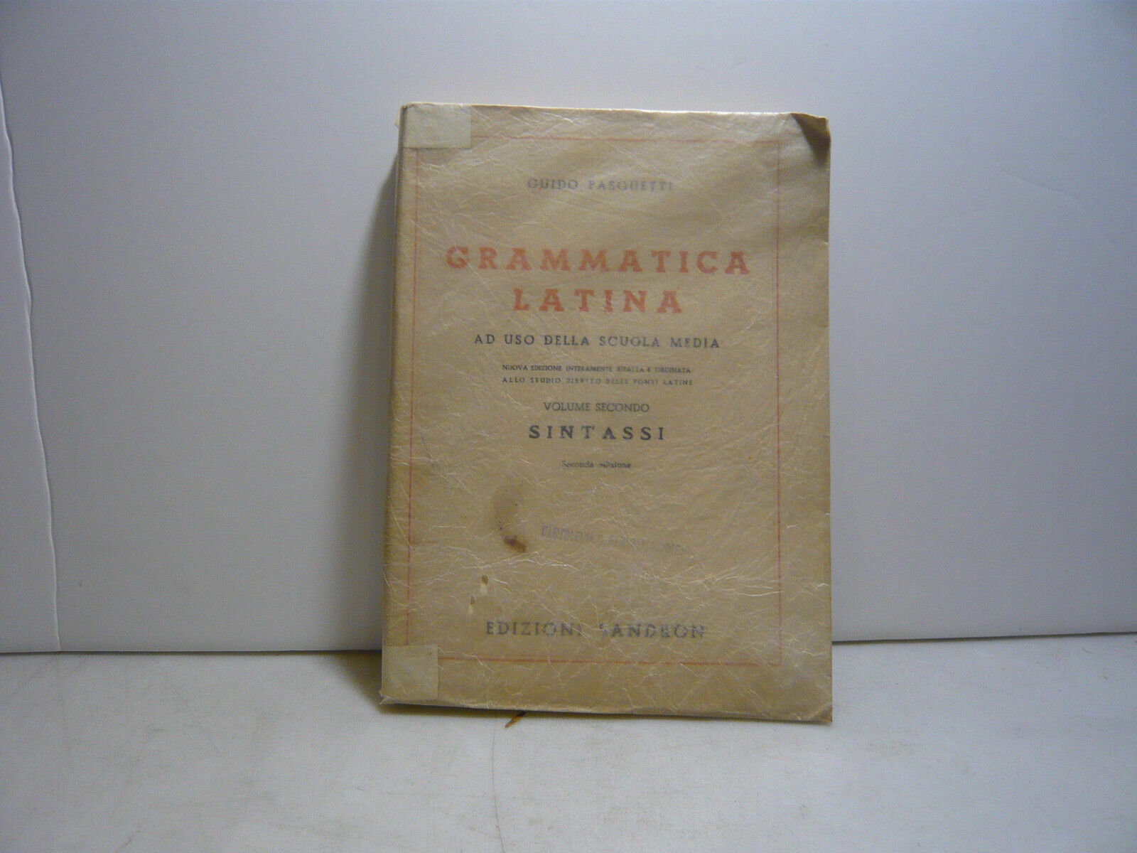 Pasquetti,GRAMMATICA LATINA,Palermo-MIlano,1941