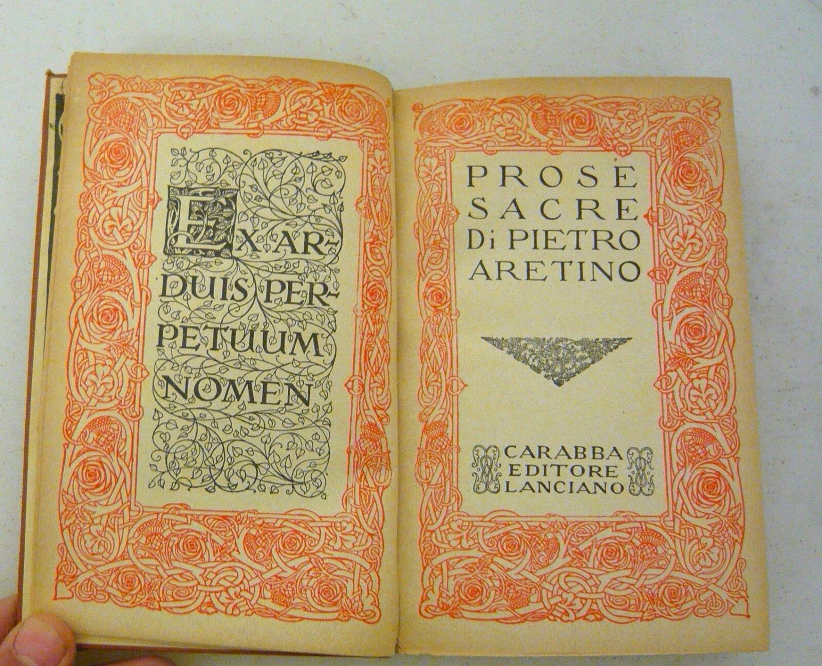Pietro Aretino,PROSE SACRE,1914 Carabba