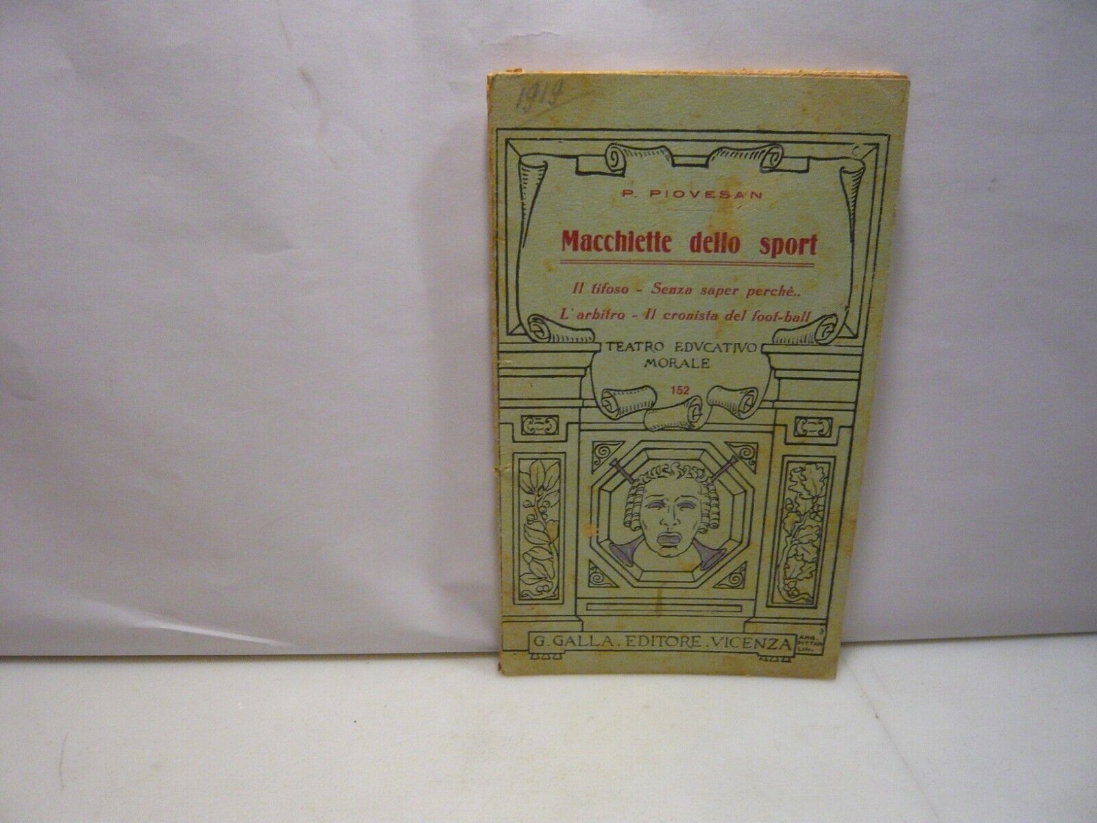 Piovesan,MACCHIETTE DELLO SPORT,Galla Editore, Vicenza, 1919