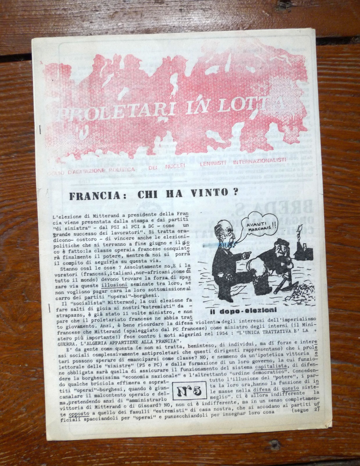 PROLETARI IN LOTTA N.5 1981.NUCLEI LENINISTI INTERNAZIONALISTI[comunismo