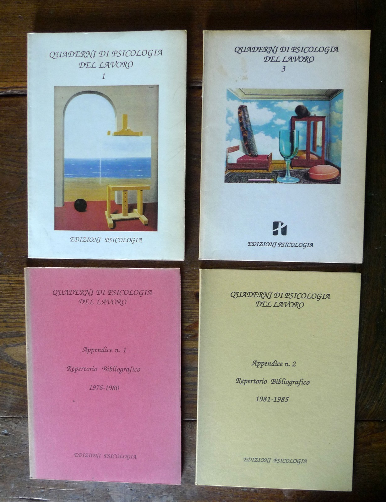QUADERNI DI PSICOLOGIA DEL LAVORO 1/3+Appendice REPERTORIO BIBLIOGRAFICO 1992-94