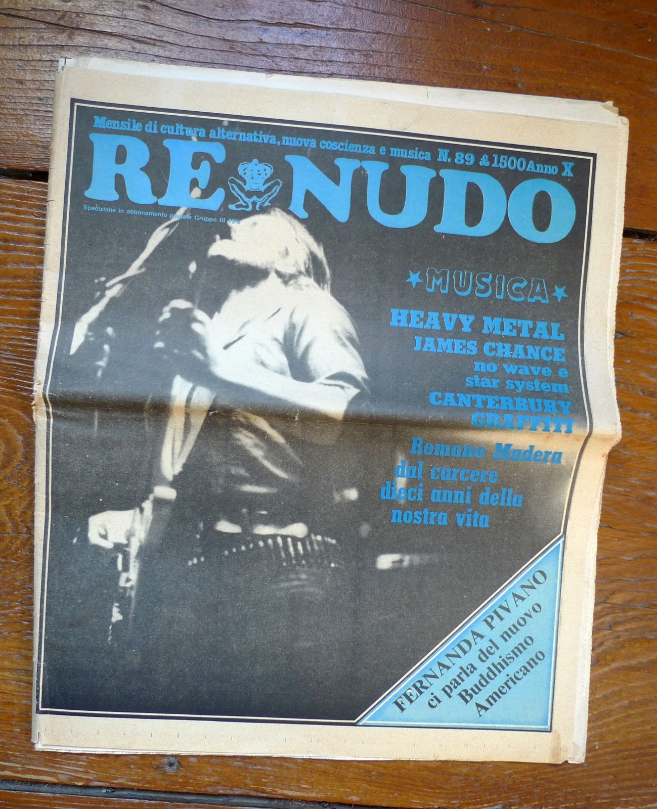 RE NUDO n.89 1980.MENSILE DI CULTURA ALTERNATIVA,NUOVA COSCIENZA E MUSICA[Pivano