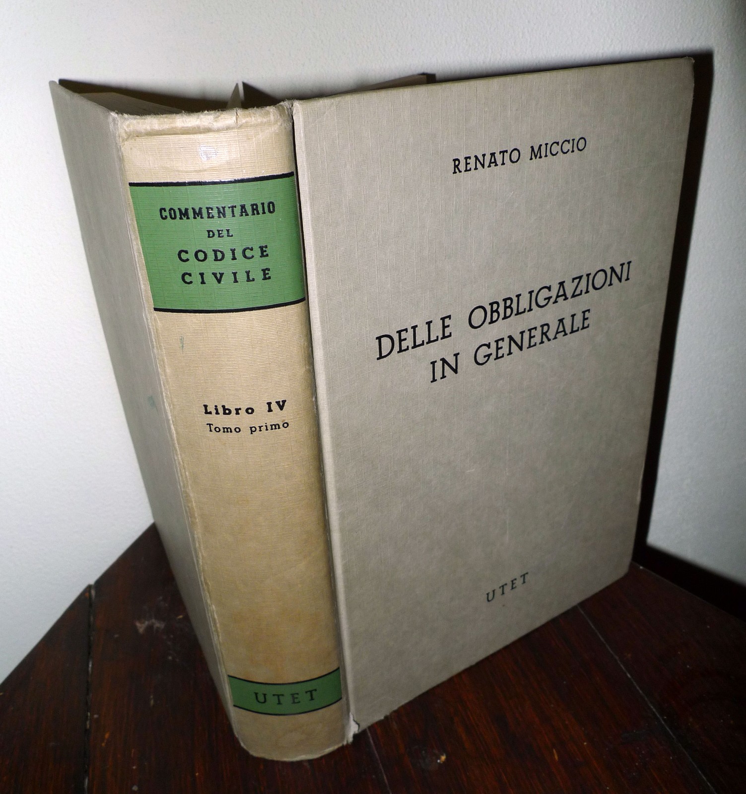 Renato Miccio,DELLE OBBLIGAZIONI IN GENERALE,1966 UTET[CODICE CIVILE,DIRITTO
