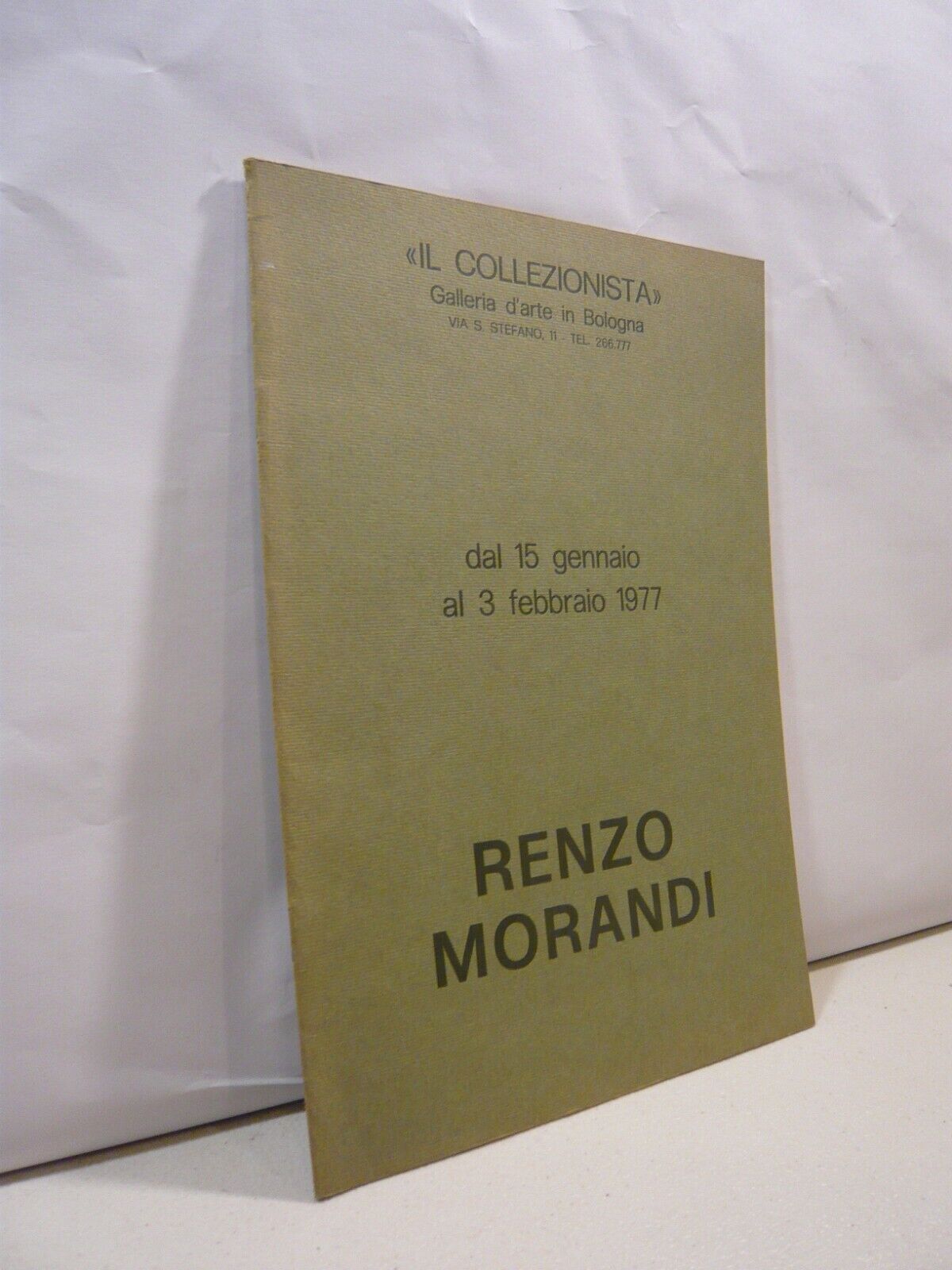 RENZO MORANDI, 1977[catalogo mostra, Il Collezionista Galleria d'Arte,Purificato