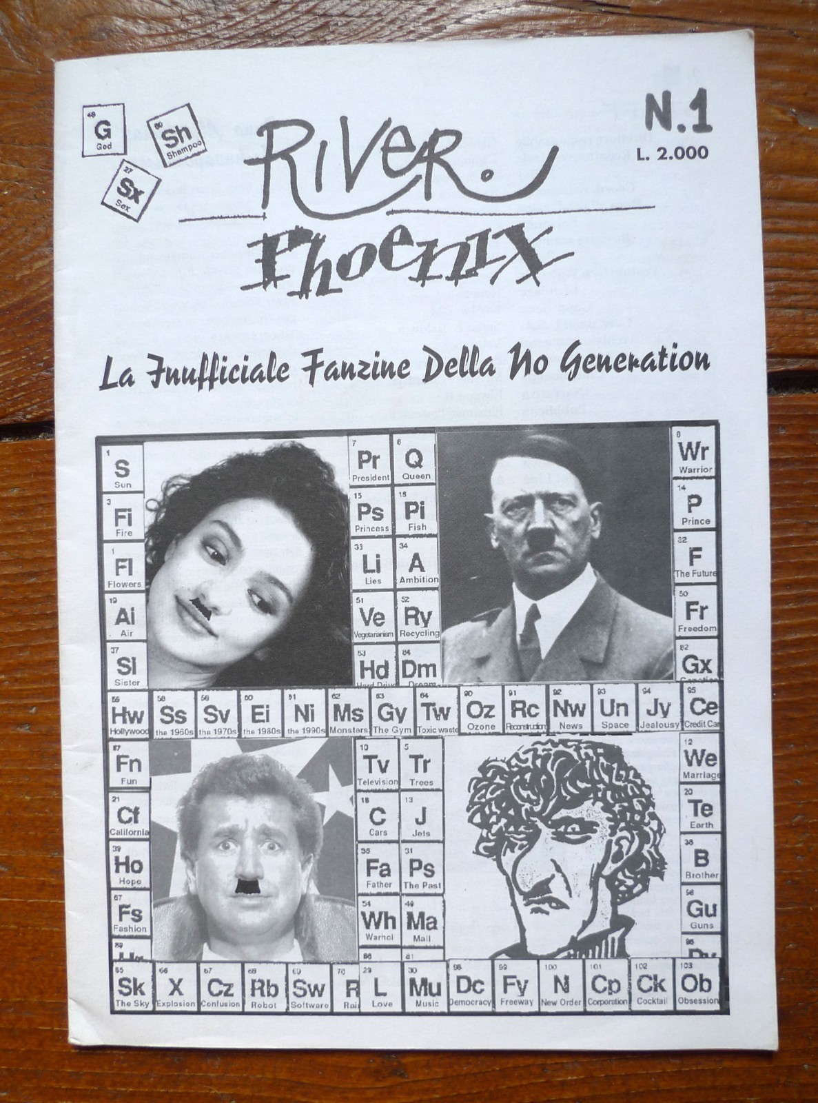 RIVER PHOENIX N.1 1994 Synergon[FANZINE,Luther Blissett,WU MING,Enrico Brizzi