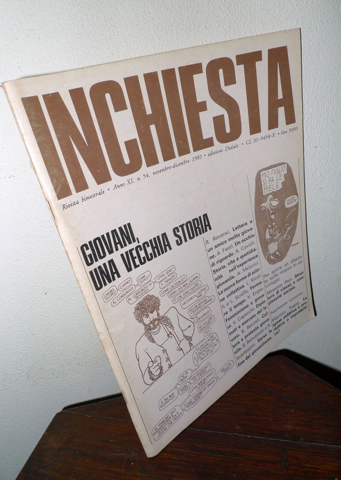 Rivista bimestrale INCHIESTA n.54 1981[politica,sociologia,condizione giovani