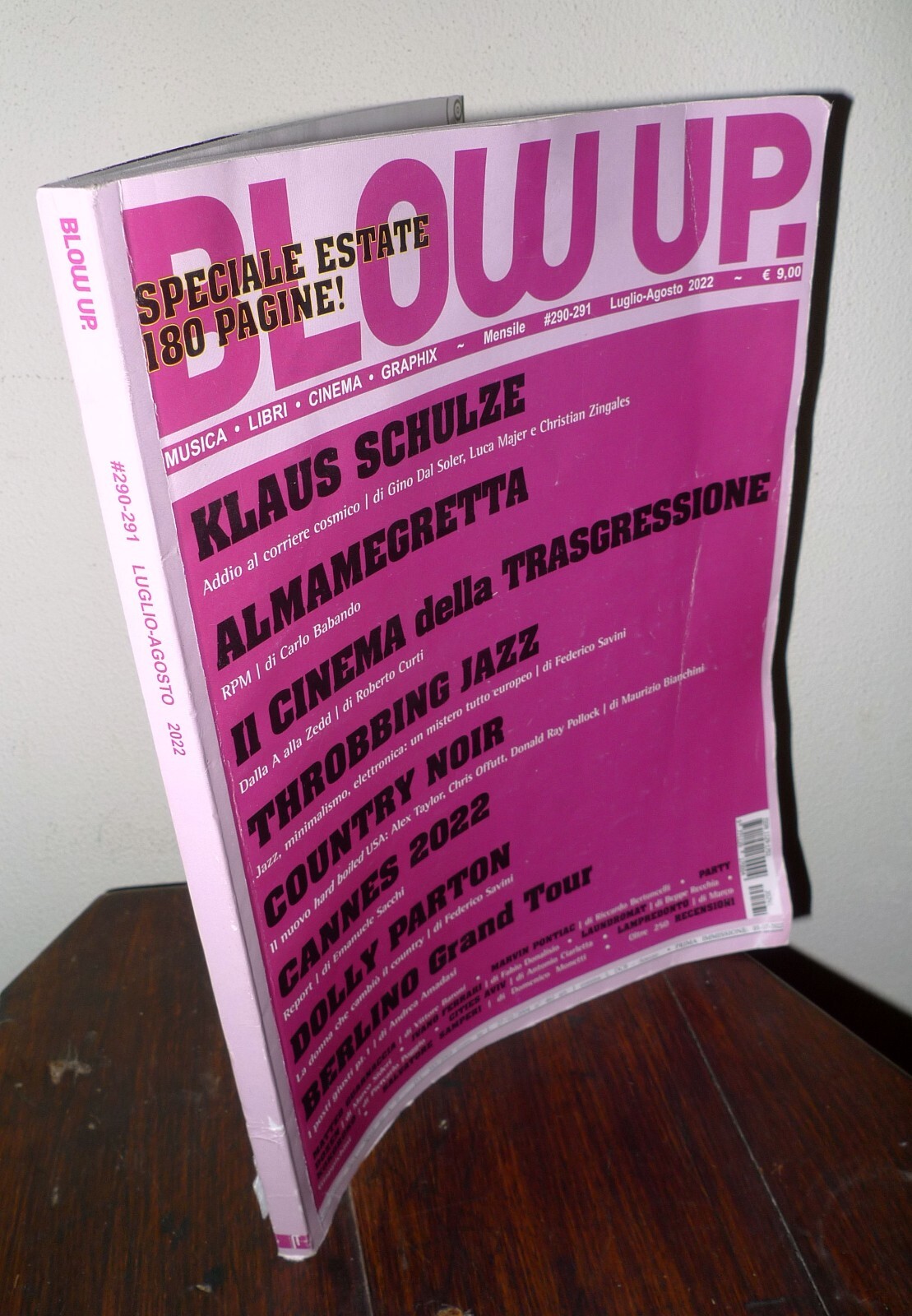 Rivista BLOW UP.ROCK E ALTRE CONTAMINAZIONI 290-291 2022[KLAUS SCHULTZE,CANNES