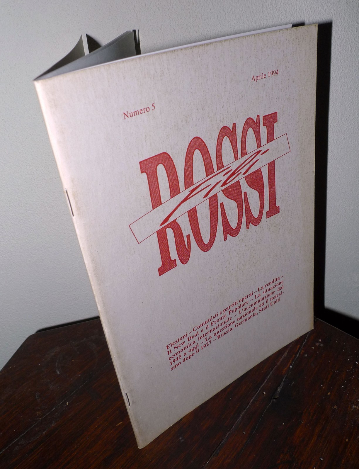 Rivista FILI ROSSI Anno III n.5 aprile 1994[comunismo,marxismo