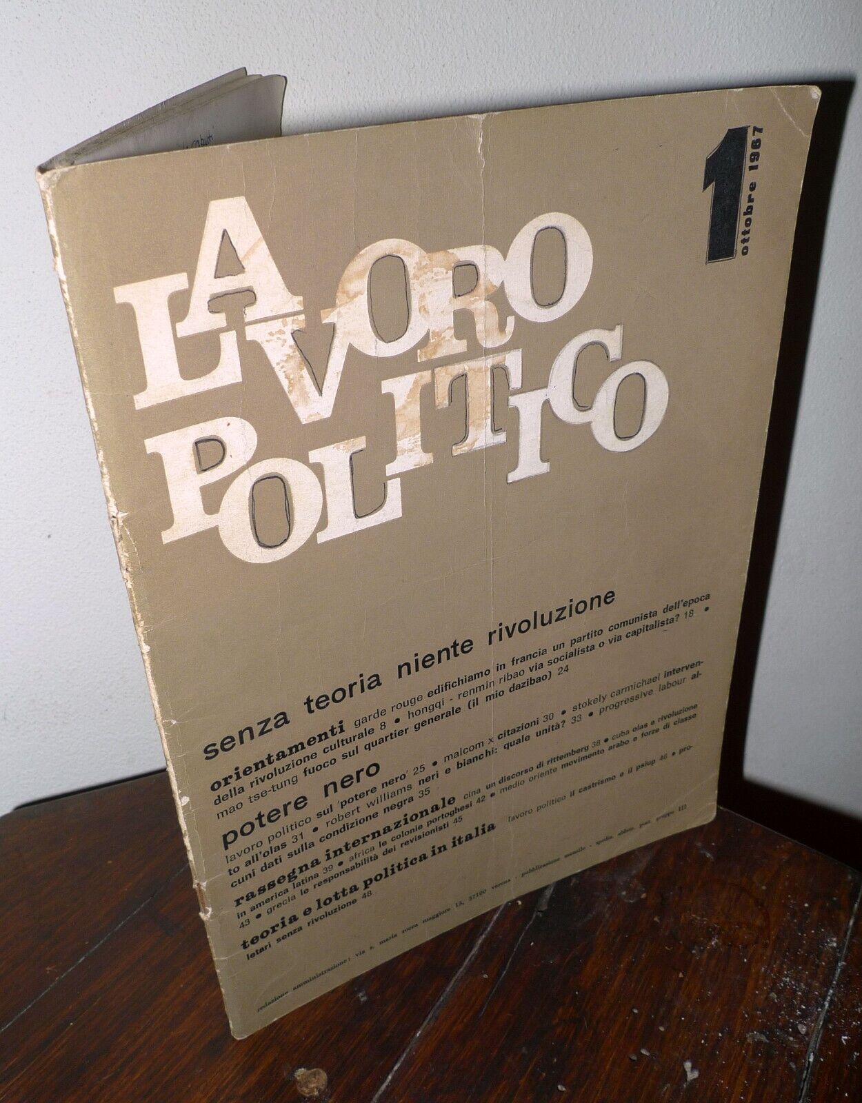 Rivista mensile LAVORO POLITICO n.1 ottobre 1967[comunismo,maoismo,Renato Curcio
