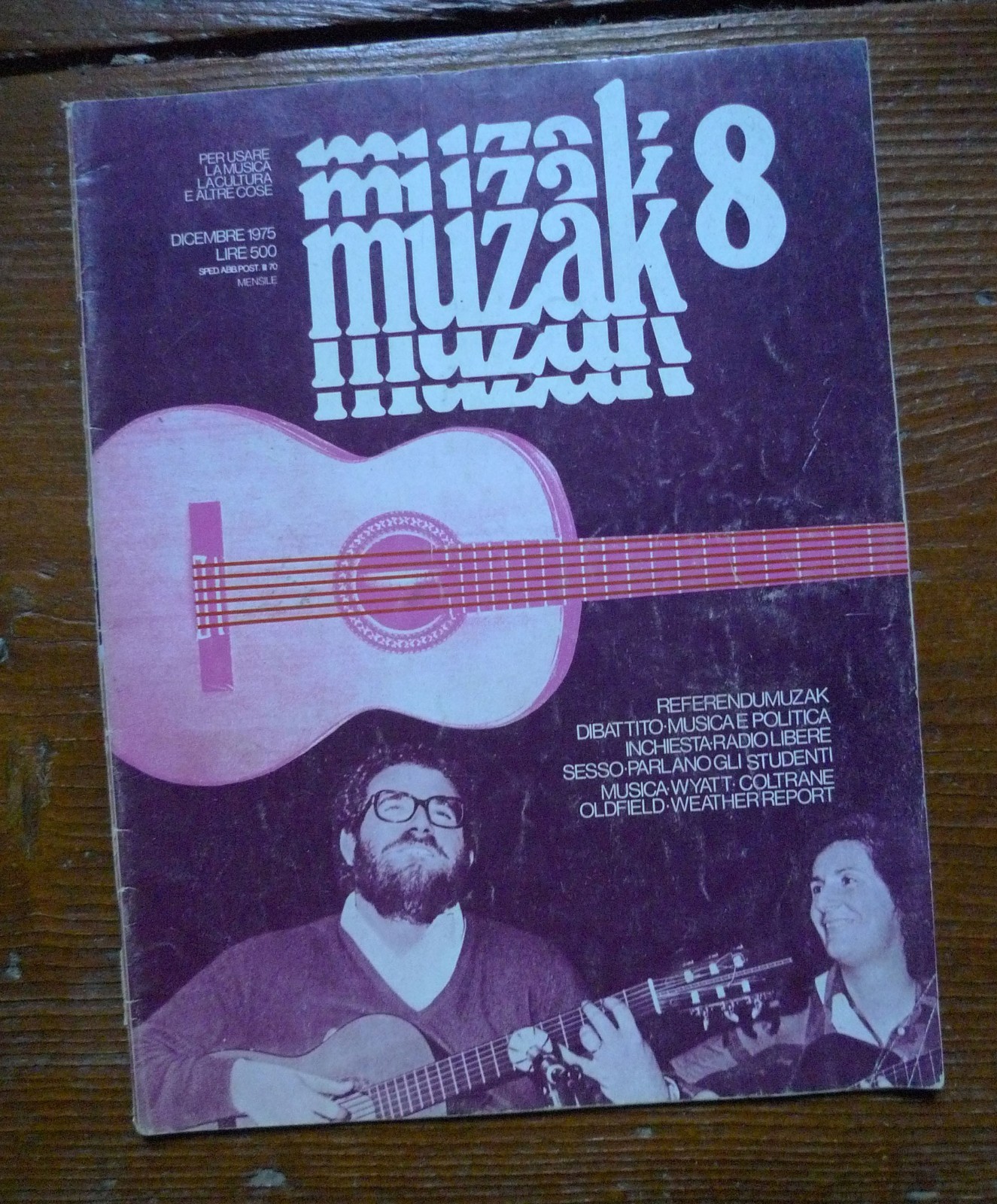 Rivista MUZAK n.8 Dicembre 1975[musica,controcultura,radio libere,De Gregori