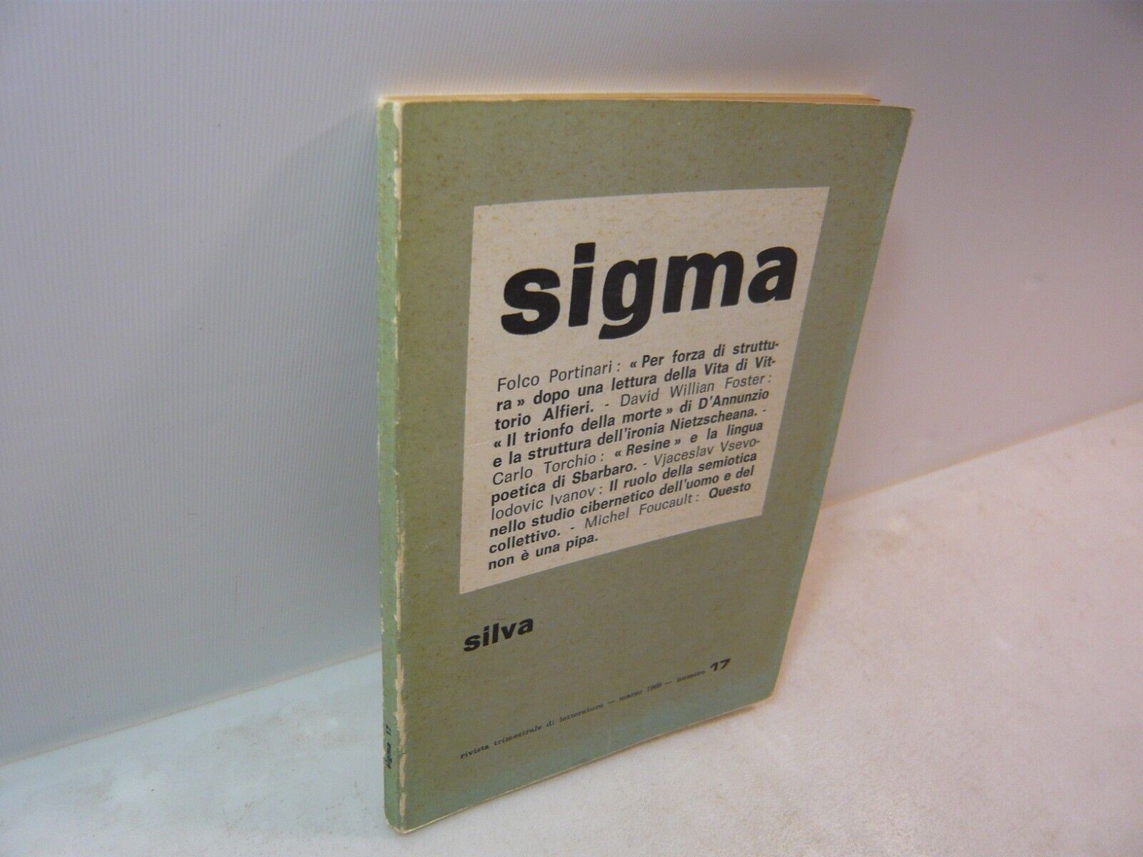 SIGMA 17 trimestrale di letteratura,1968[Foucault,Folco Portinari,Sbarbaro