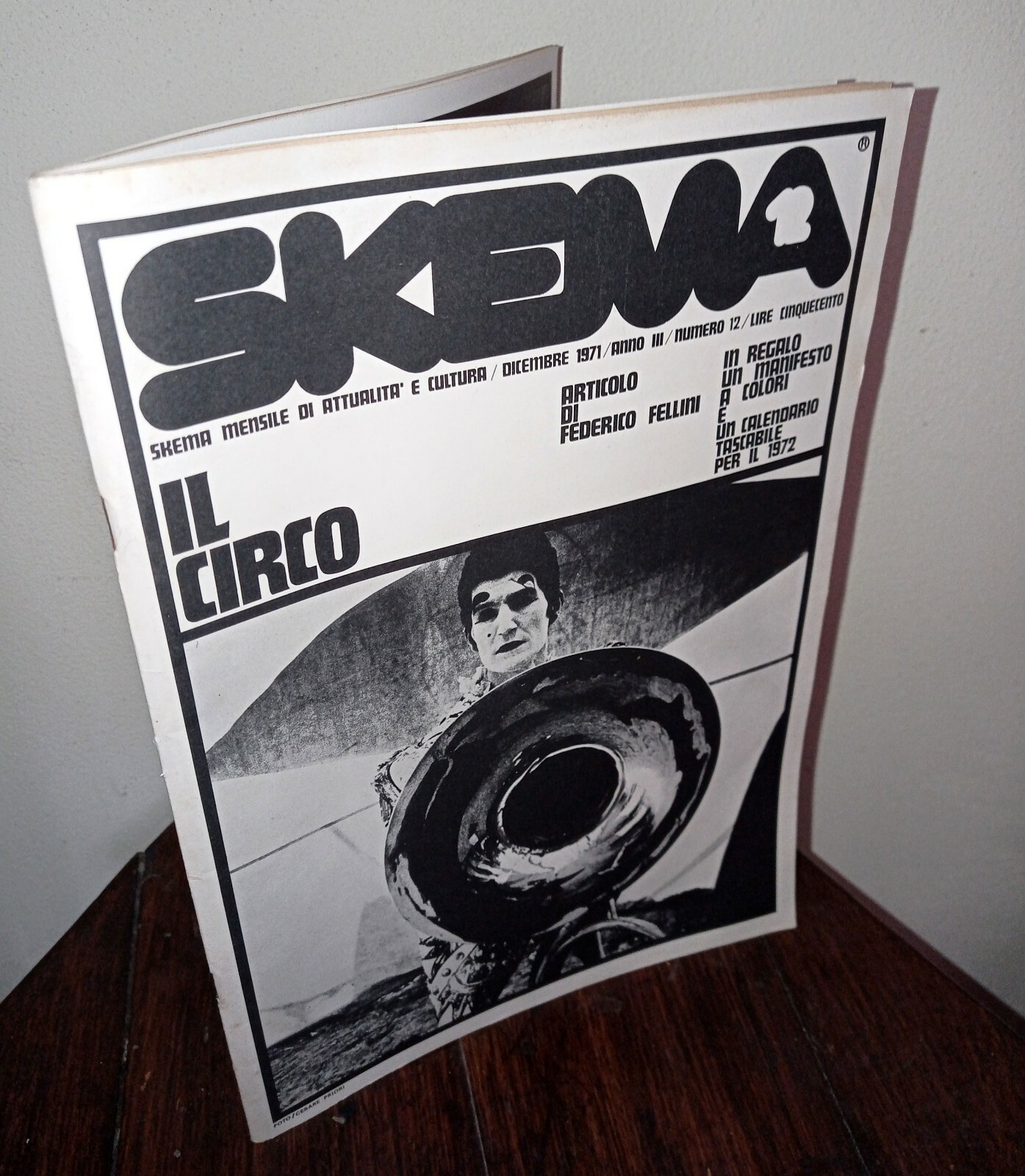 SKEMA n.12 1971,MENSILE DI ATTUALITÀ E CULTURA.IL CIRCO[fotografia,Fellini
