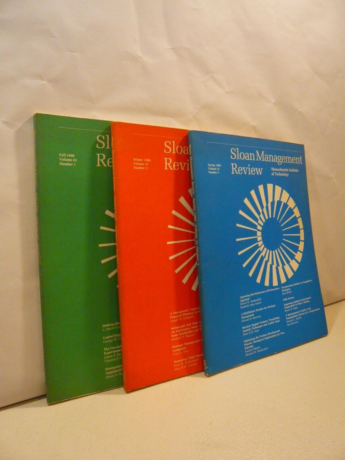 SLOAN MANAGEMENT REVIEW 1-2-3, 1980[Massachusetts Institute of Technology