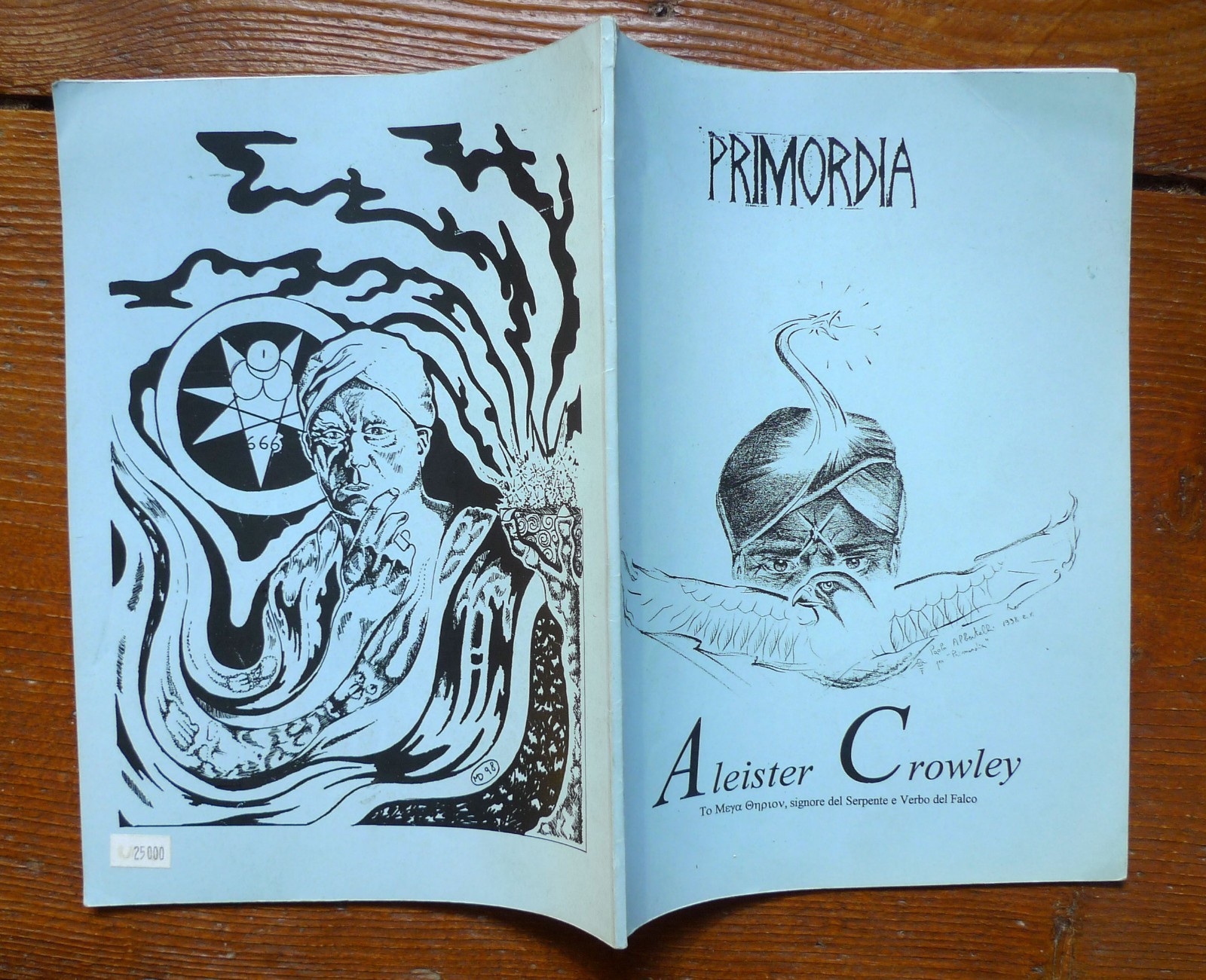 SPECIALE ALEISTER CROWLEY,1998 PRIMORDIA,ed.numerata[magia,esoterismo,alchimia