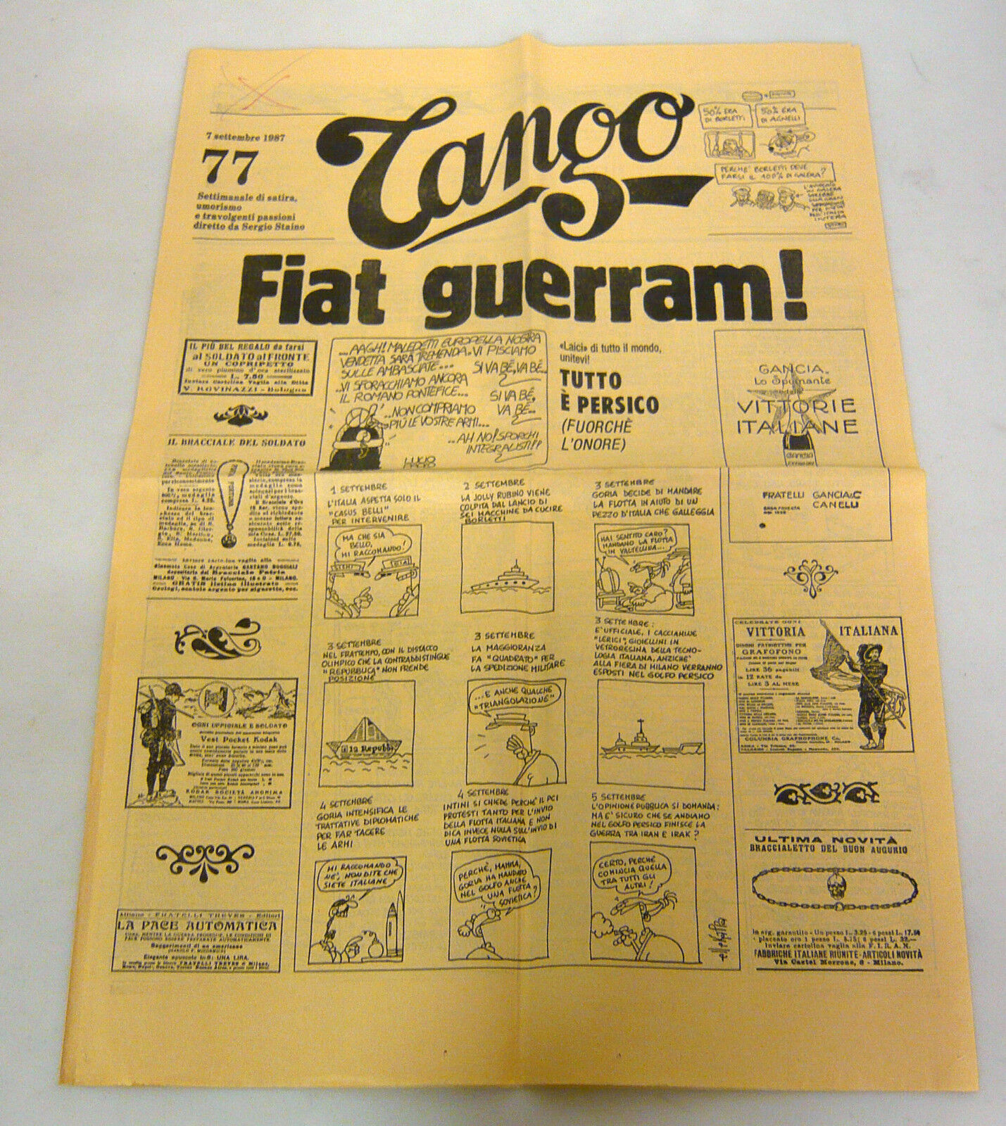 TANGO n.77 1987.Settimanale di satira,umorismo e travolgenti passioni[Staino