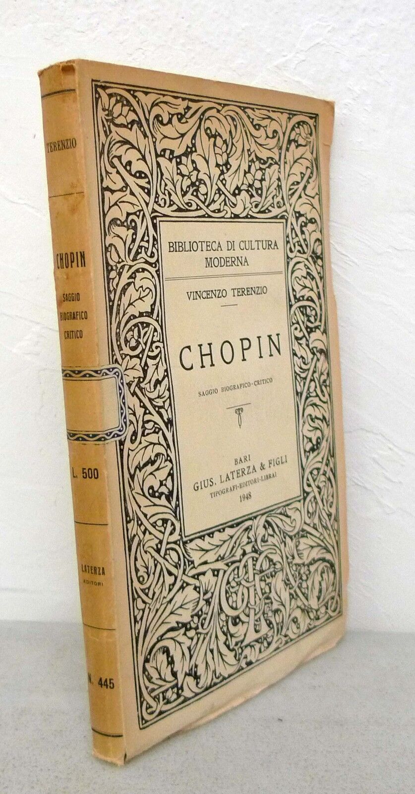 Terenzio,CHOPIN.Saggio biografico-critico,1948 Lasterza[biografia,musica