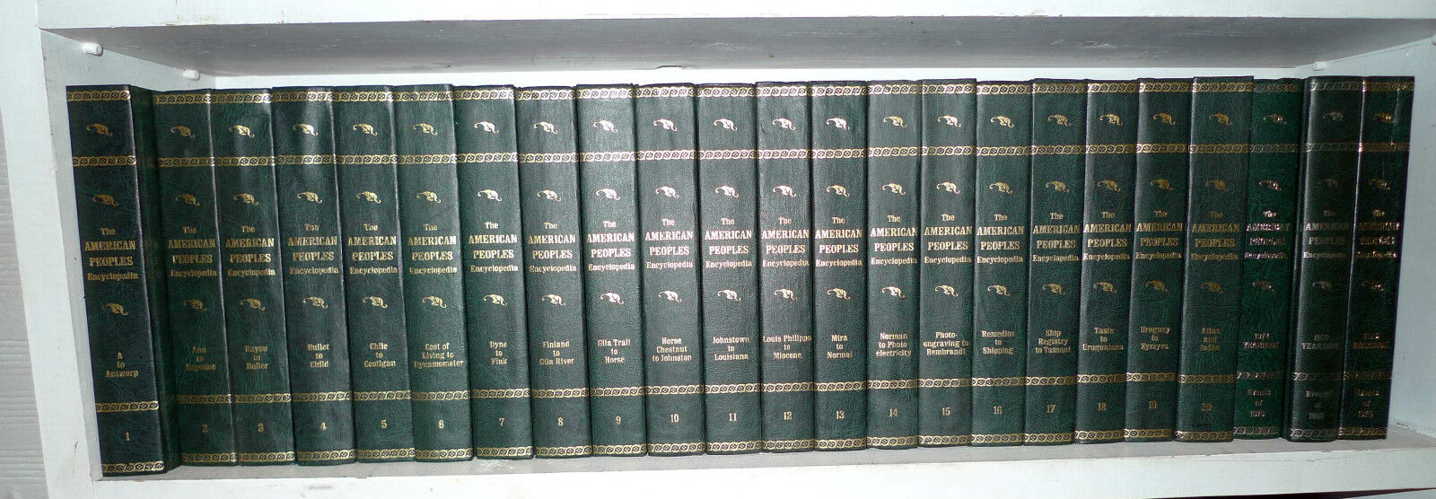 THE AMERICAN PEOPLES ENCYCLOPEDIA, 26 voll.,1969 Grolier[storia America,USA