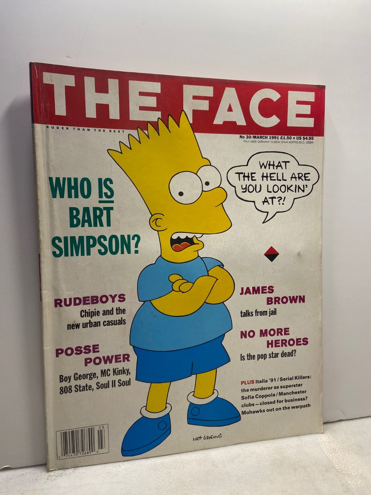 THE FACE MAGAZINE March 1991, N.30[Bart Simpson,James Brown,Boy George