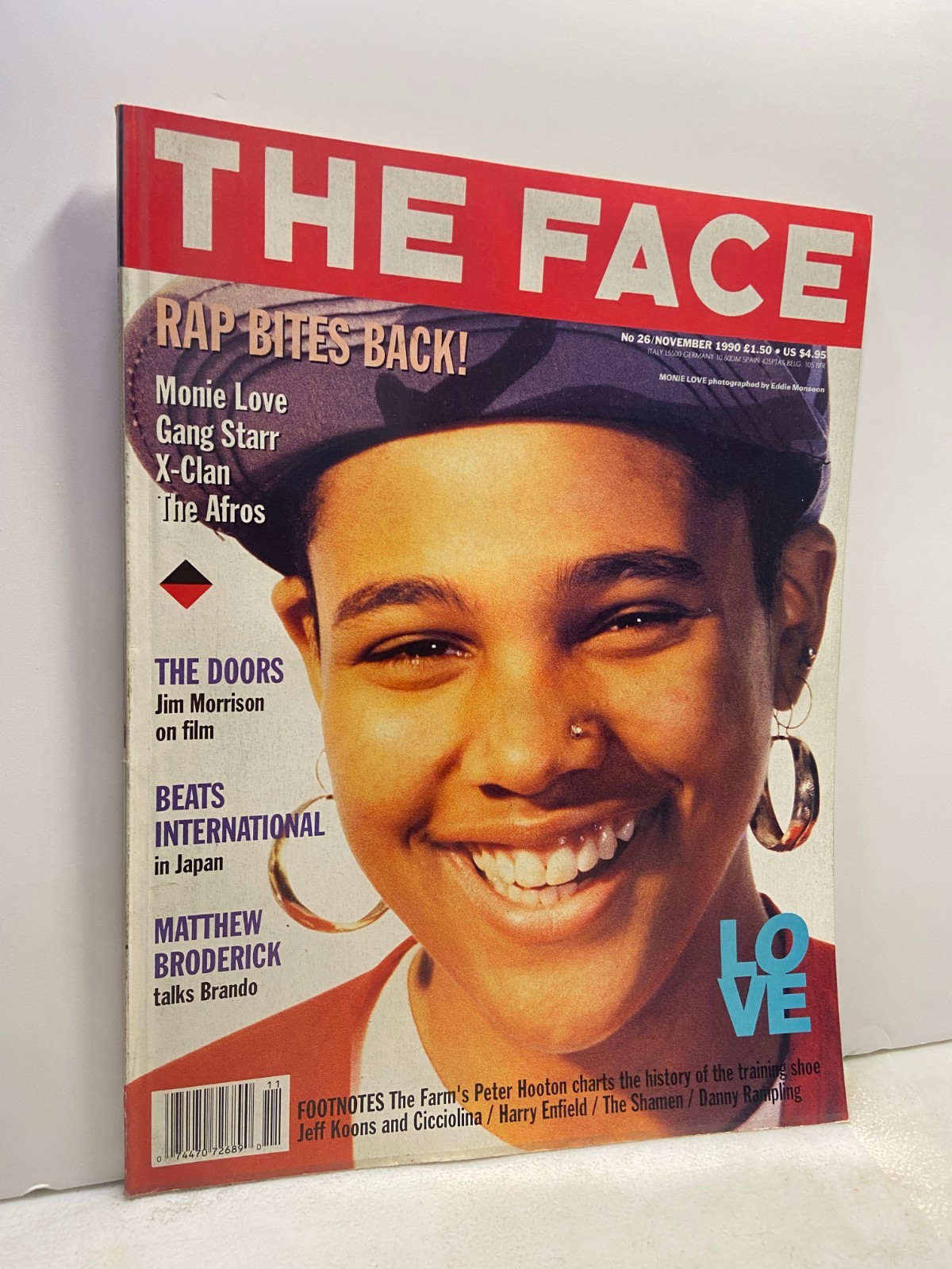 THE FACE MAGAZINE Nov.1990, N.26[Gang Starr,The doors,Matthew Broderick