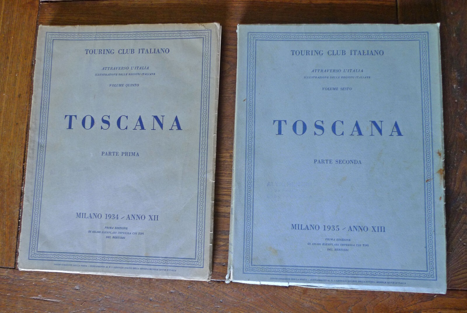 TOURING CLUB ITALIANO.ATTRAVERSO L'ITALIA.TOSCANA 1/2,1934-1935 I^ED.