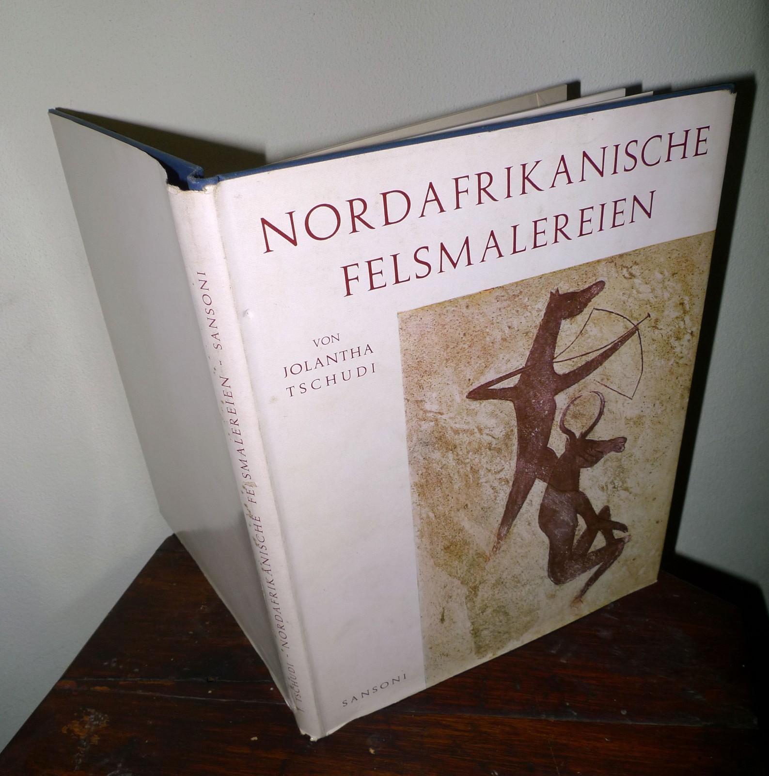 Tschudi,NORDAFRIKANISCHE FELSMALEREIEN,1955 Sansoni[pitture rupestri,preistoria