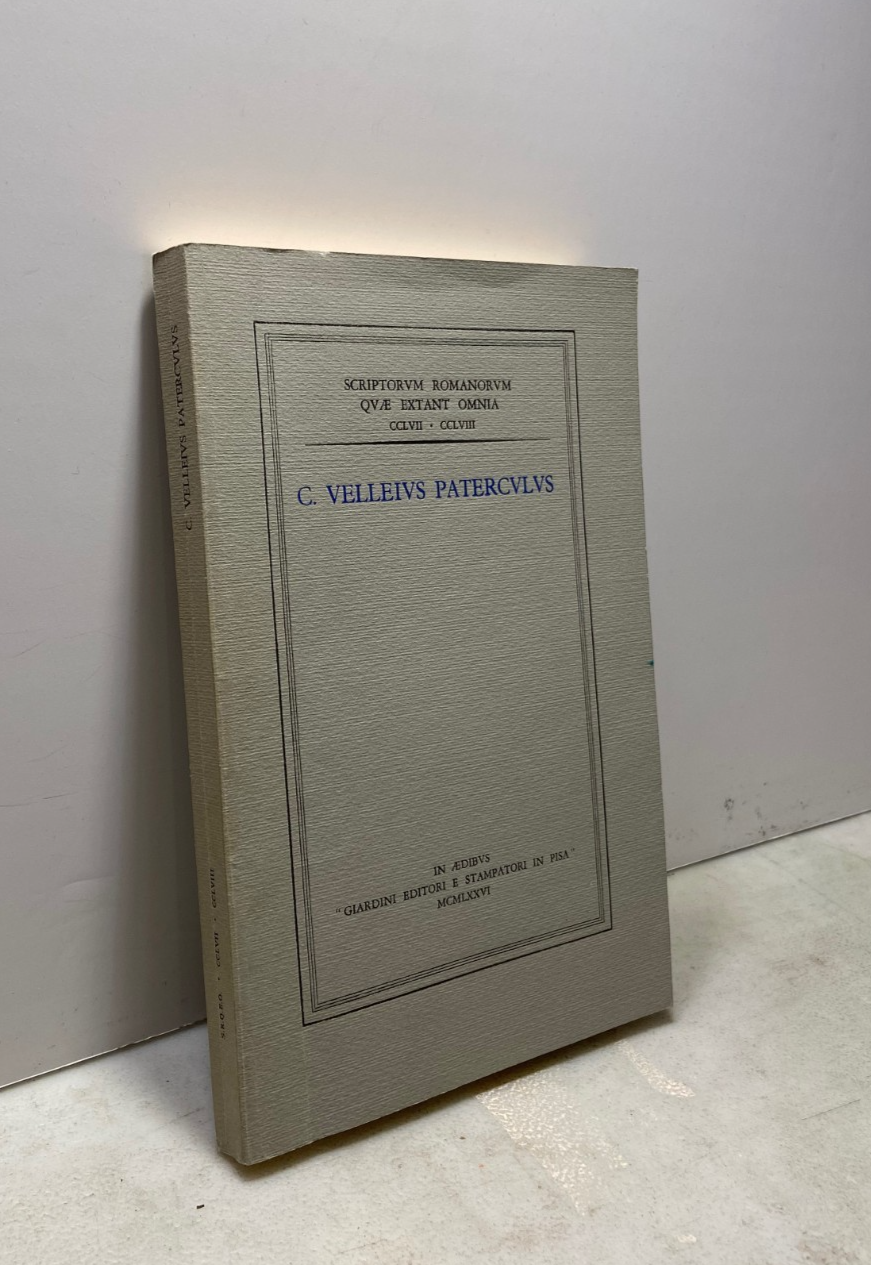 VALLEIUS PATERCULUS HISTORIARUM ROMANORUM...Giardini Editori 1976
