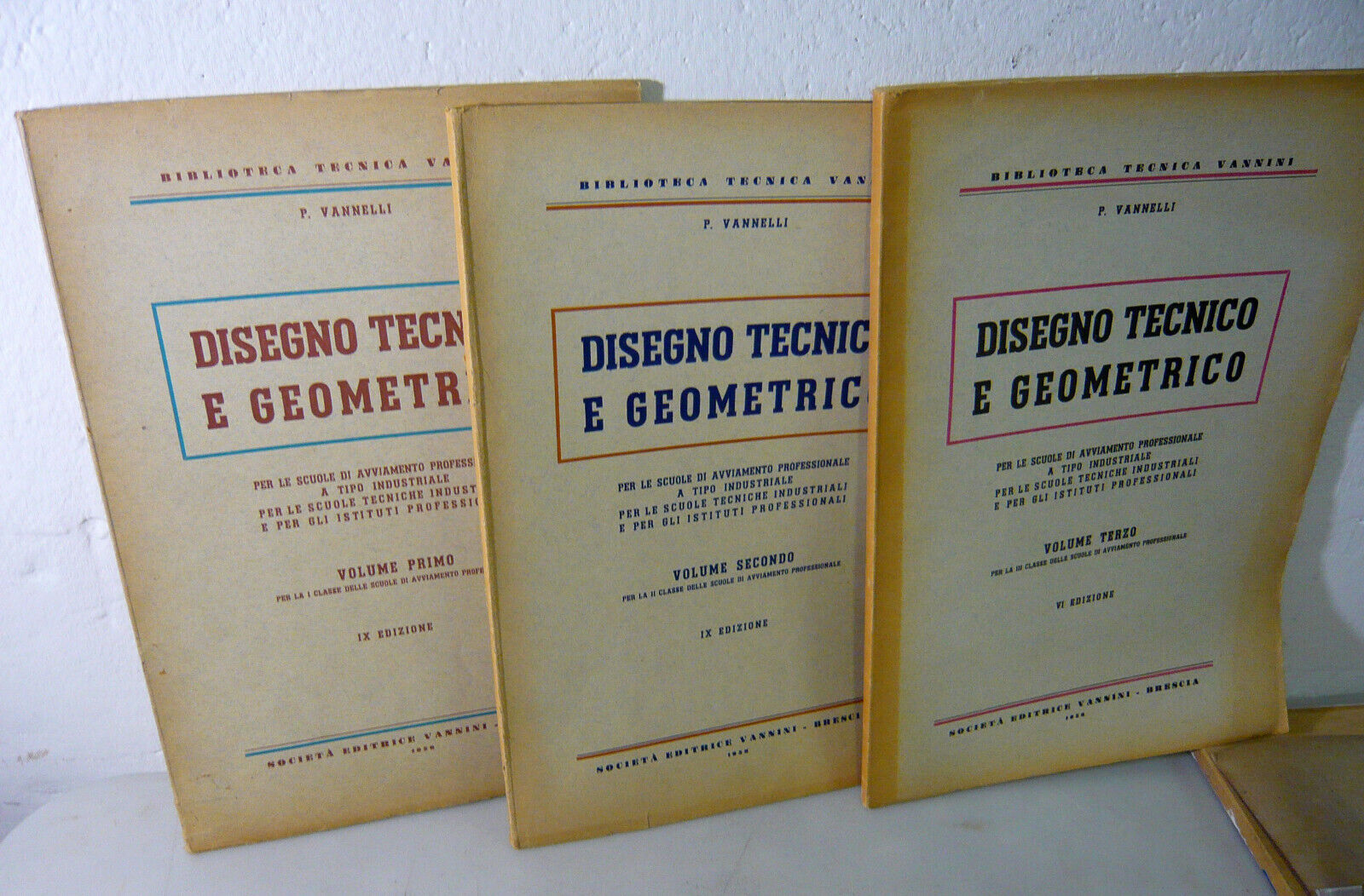 Vannelli,DISEGNO TECNICO E GEOMETRICO per le scuole,1958 Vannini[industriali