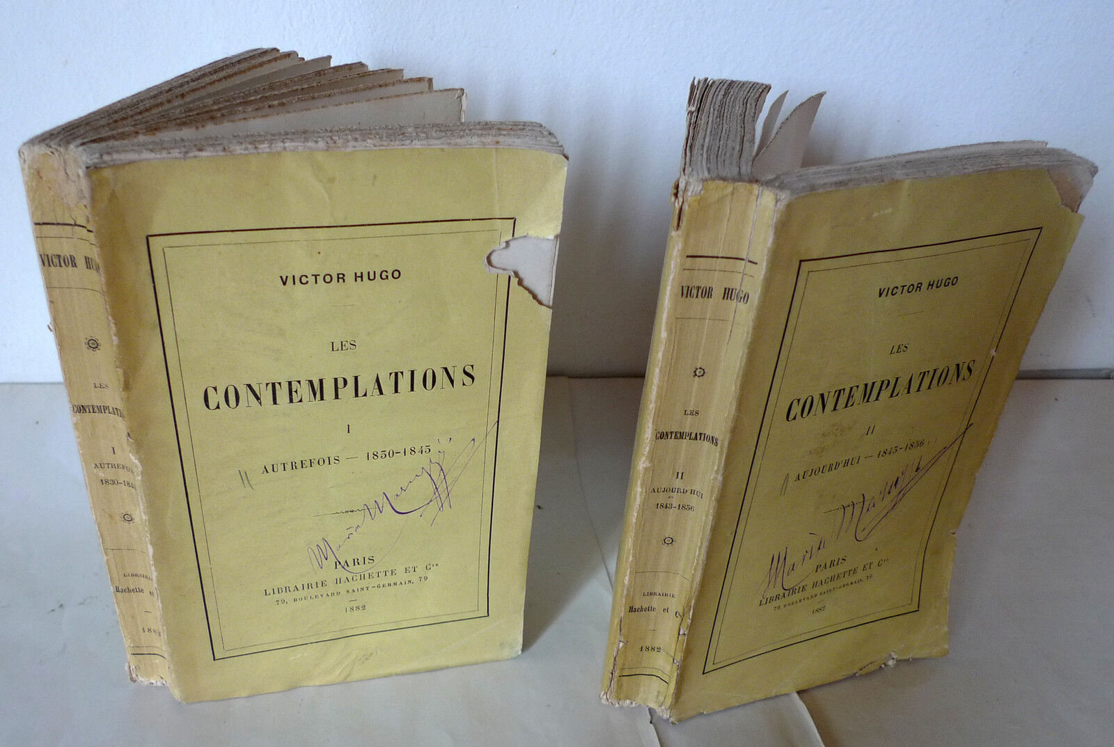 Victor Hugo,LES CONTEMPLATIONS.2 voll.,1882 Hachette[poesia