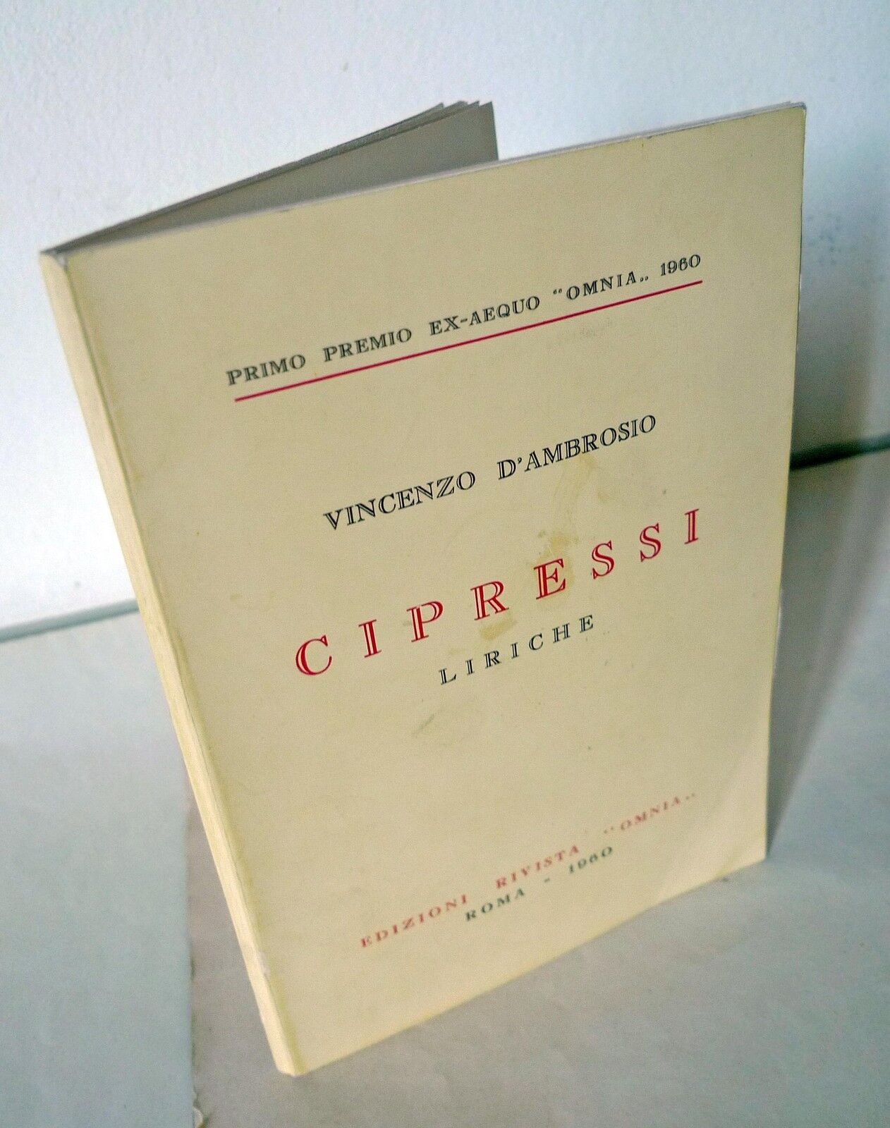 VINCENZO D’AMBROSIO,CIPRESSI.LIRICHE,1960 Omnia[poesia,autografo