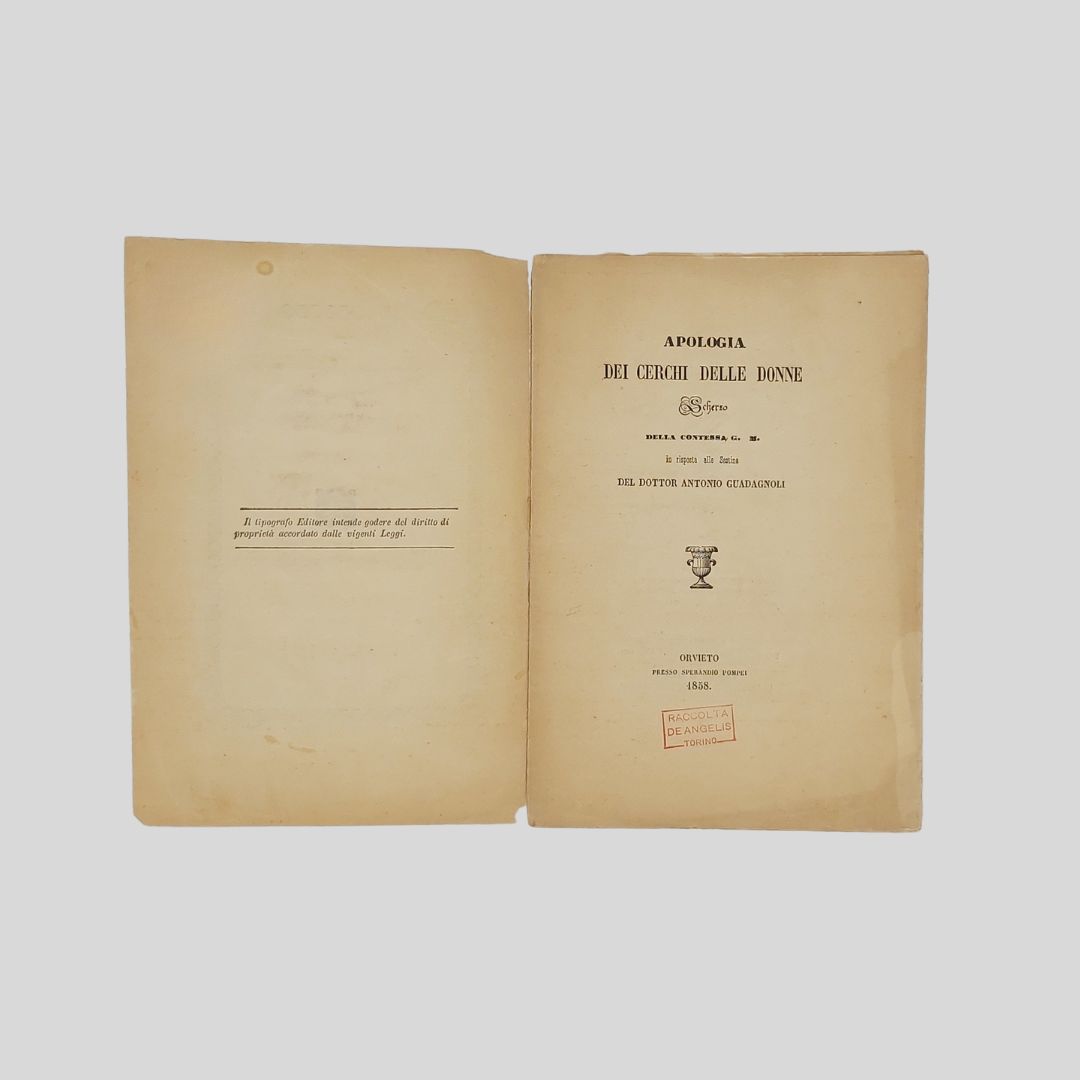Apologia dei cerchi delle donne. Scherzo della Contessa G.M. in …