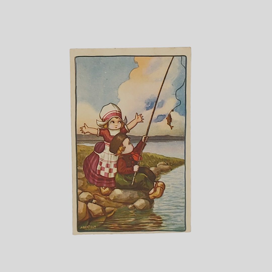 Bambini che pescano.
