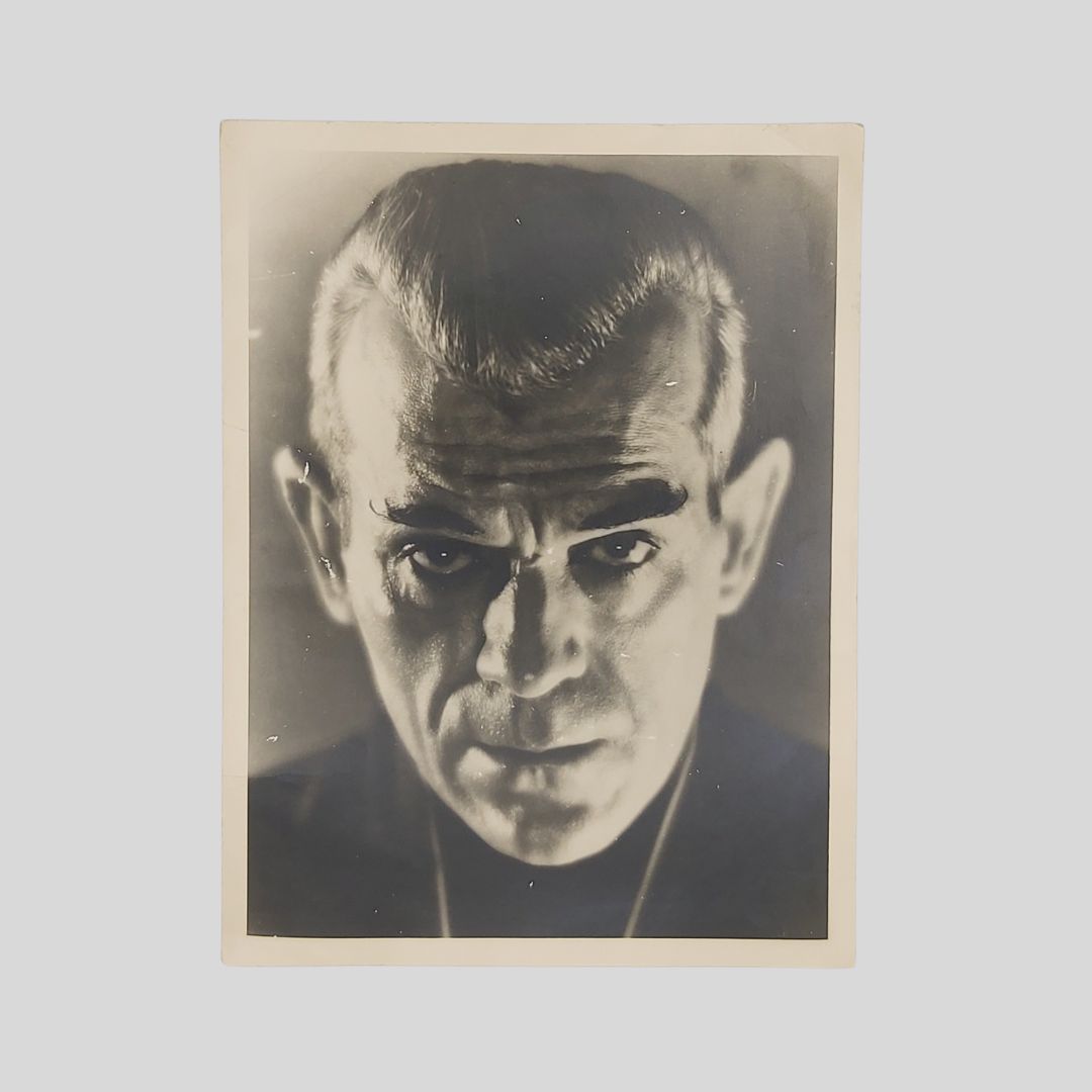 Boris Karloff. Intenso ritratto fotografico sul set del film The …
