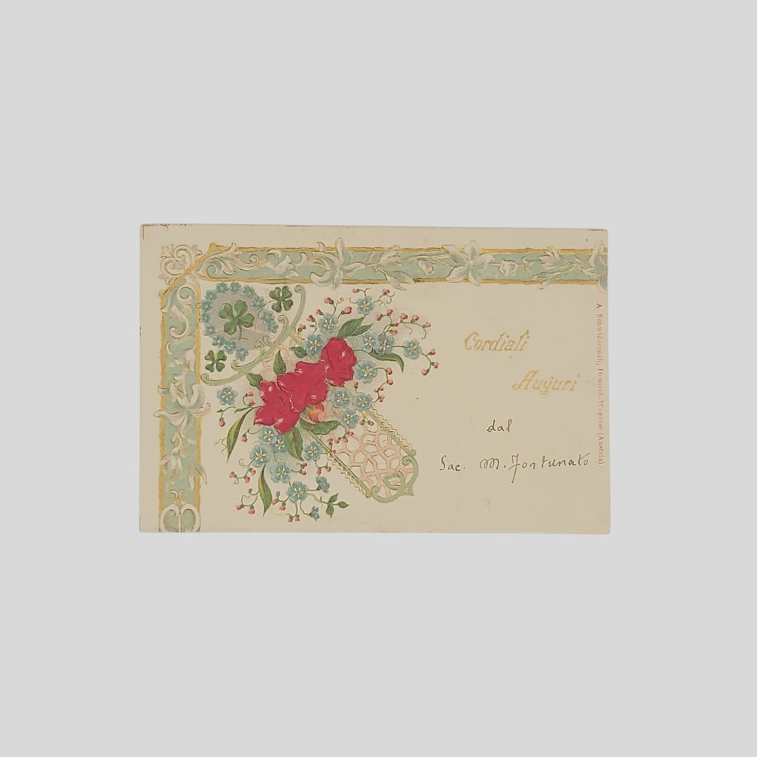 Cordiali Auguri. Fiori.