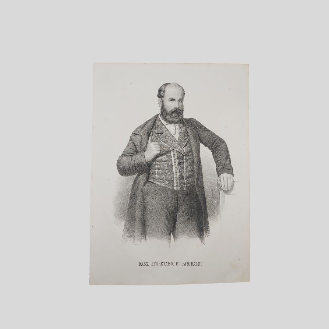 Dassi segretario di Garibaldi, ritratto a mezza figura.
