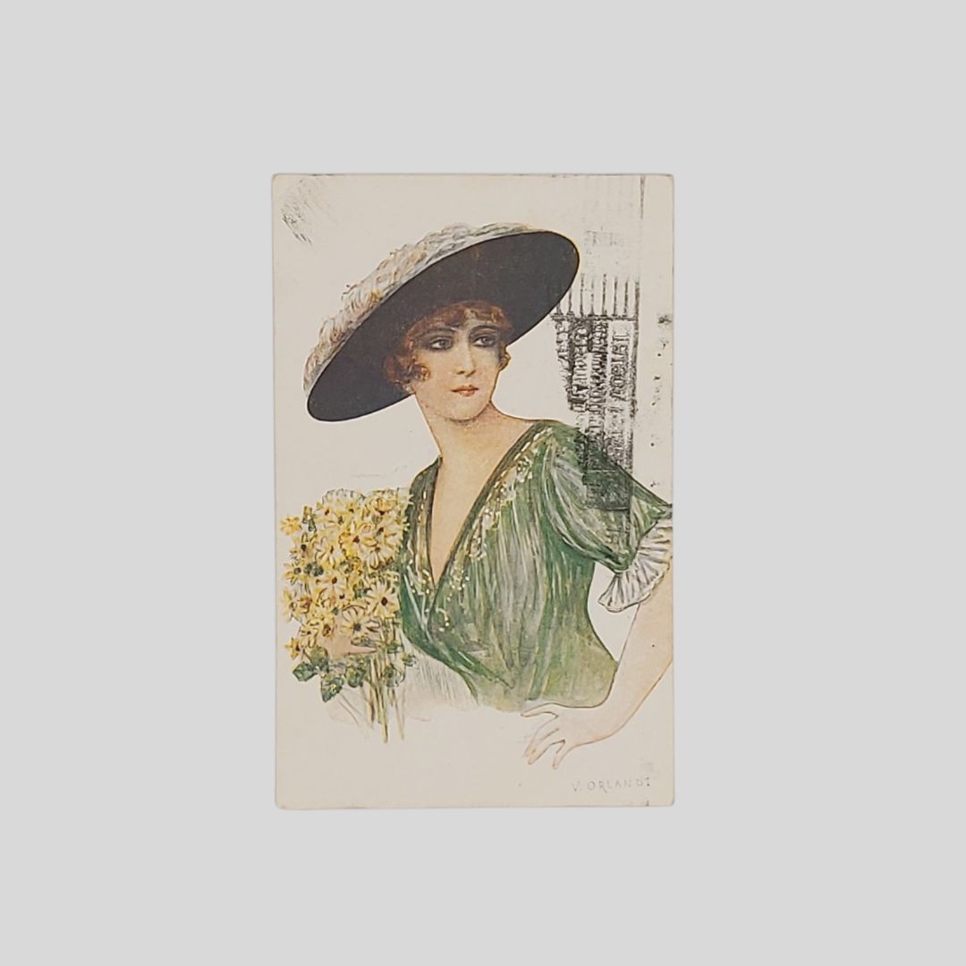 Donna con fiori.