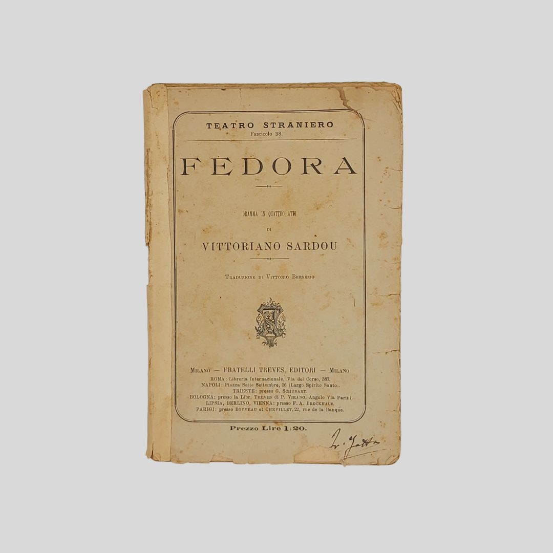 Fedora. Dramma in quattro atti. Trad. di V. Bersezio.
