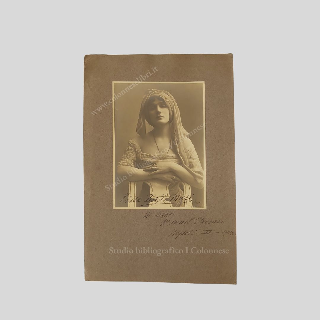 Fotografia con dedica e firma autografa invio a Manuel Vaccaro, …