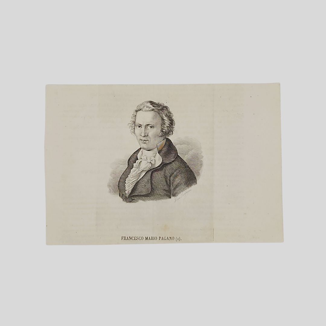 Francesco Mario Pagano [1748-1799] Giurista, filosofo, politico e drammaturgo.
