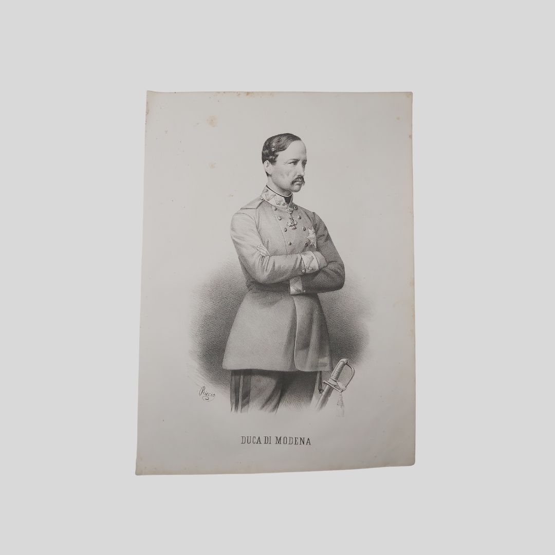 Francesco V. Duca di Modena, ritratto a mezza figura