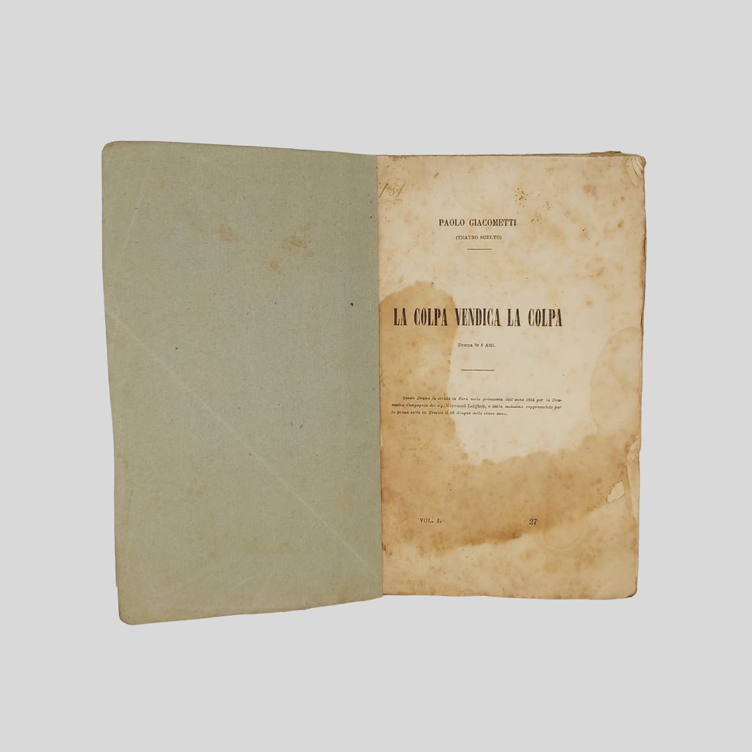 La colpa vendica la colpa. Dramma in 5 atti.