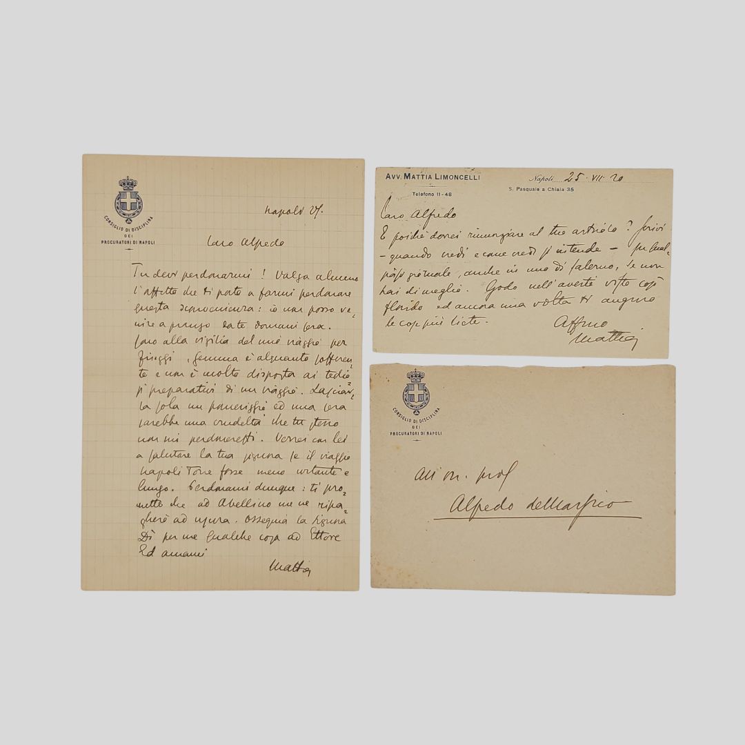 Lettera autografa firmata e Cartolina autografa firmata. Entrambe inviate al …