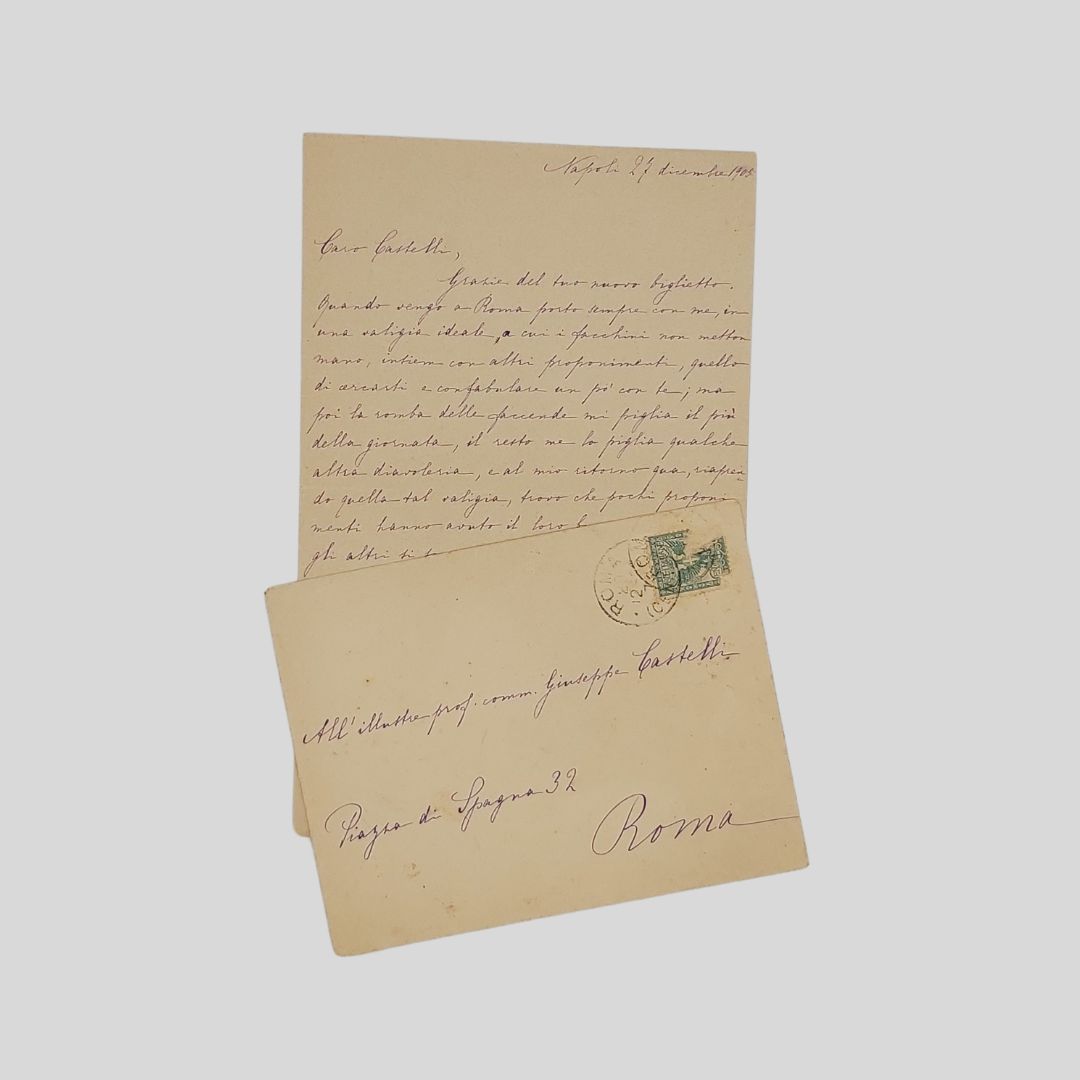 Lettera autografa firmata. Indirizzata a Giuseppe Castelli. 'Napoli 27 dicembre …