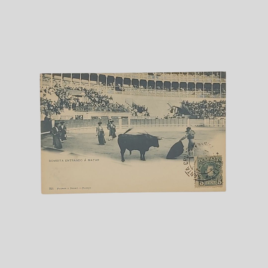 Madrid. Corrida de Toros. Bombita Entrando a Matar.