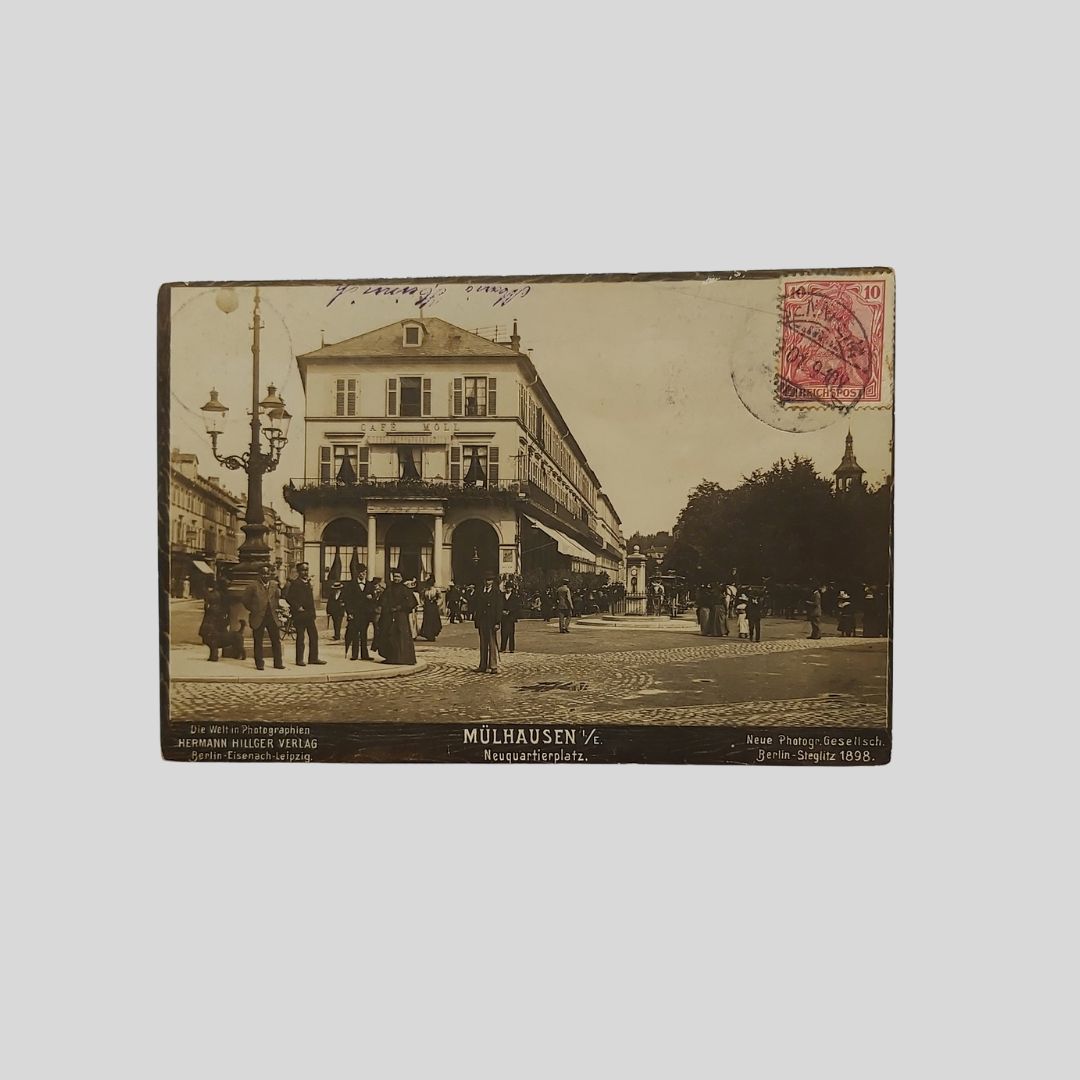 Mühlhausen. Cafe Moll Neuquartierplatz.