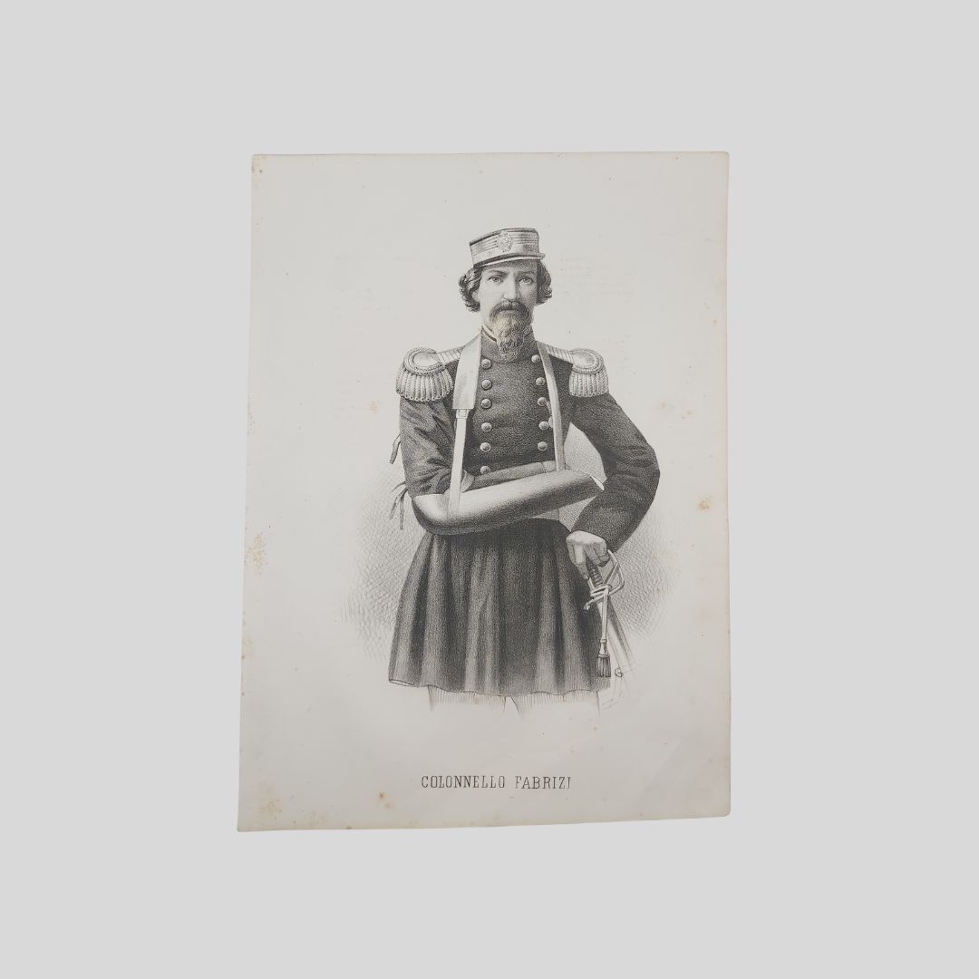 Nicola Fabrizi, ritratto a mezza figura.