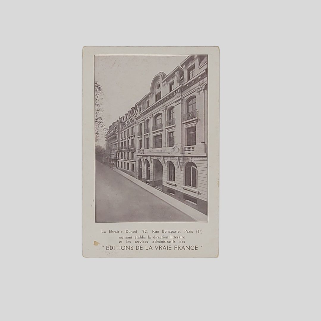 Paris. La Librairie Dunod. 92, Rue Bonaparte.